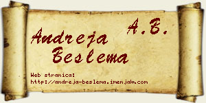 Andreja Beslema vizit kartica